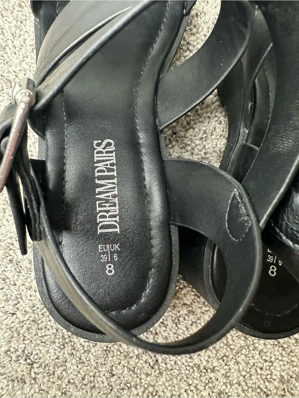 Chunky Black Platform Sandal Heels